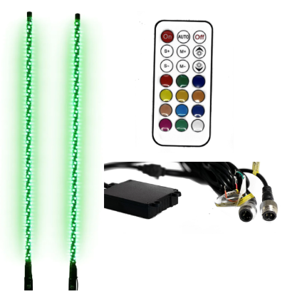 LED Whip Antennae, Multi Colours