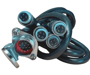 4 Camera Input to 12 Pin Machine Plug